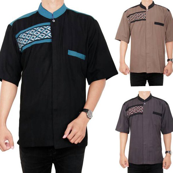 Sale Budiman baju koko lengan pendek atasan pria