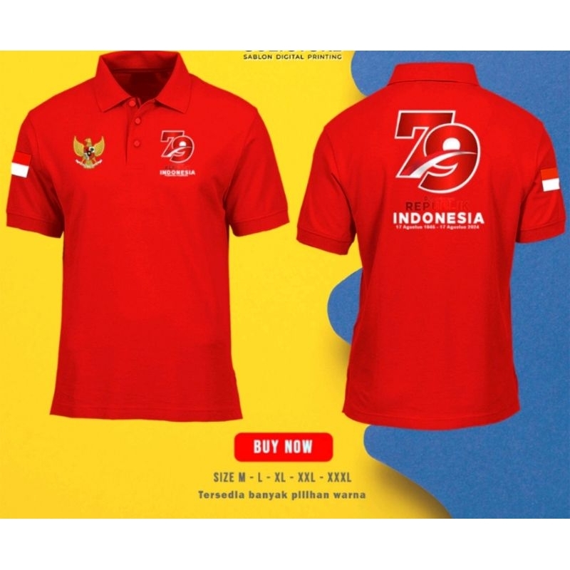 KAOS DIRGAHAYU KEMERDEKAAN - Kaos Kerah Polo