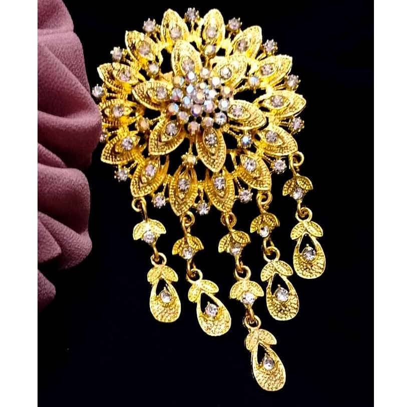 Bros Kebaya Kutubaru Gold Full Permata | Bros Pesta | Bros Besar Gold | Bros Hijab Bros Bahu | Bros 