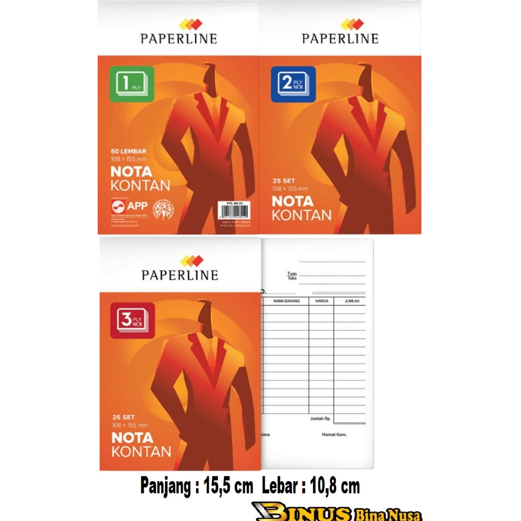 

Buku Nota Kontan 1 2 3 Ply Paperline