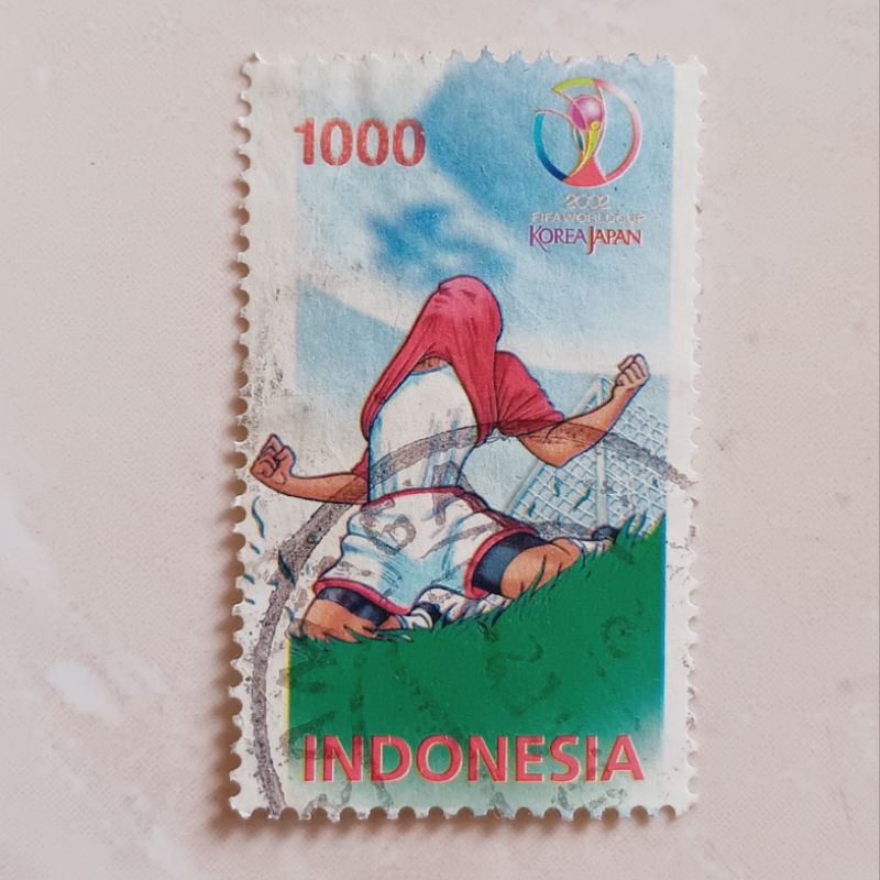 

(AF) Perangko Indonesia 2002 Piala Dunia Korea - Jepang 1.000 rupiah Used