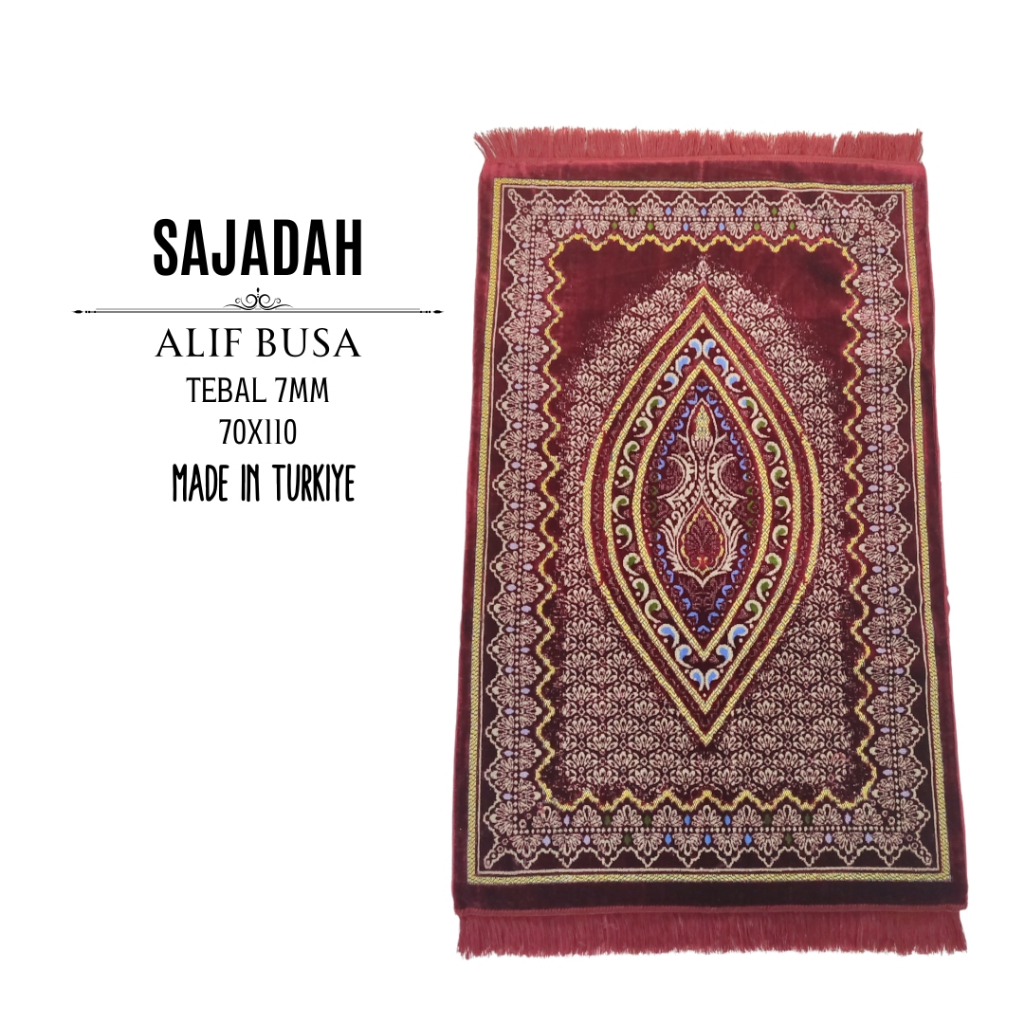 Sajadah Alif Busa/ Sajadah Exlusive/Sajadah Tebal/Sajadah Parfum/Sajadah Busa Premium/Sajadah Wangi