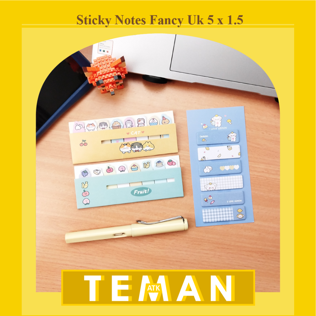 

Sticky Notes Fancy / Pembatas Buku / Penanda Buku Kertas Lucu Uk 5 x 1.5