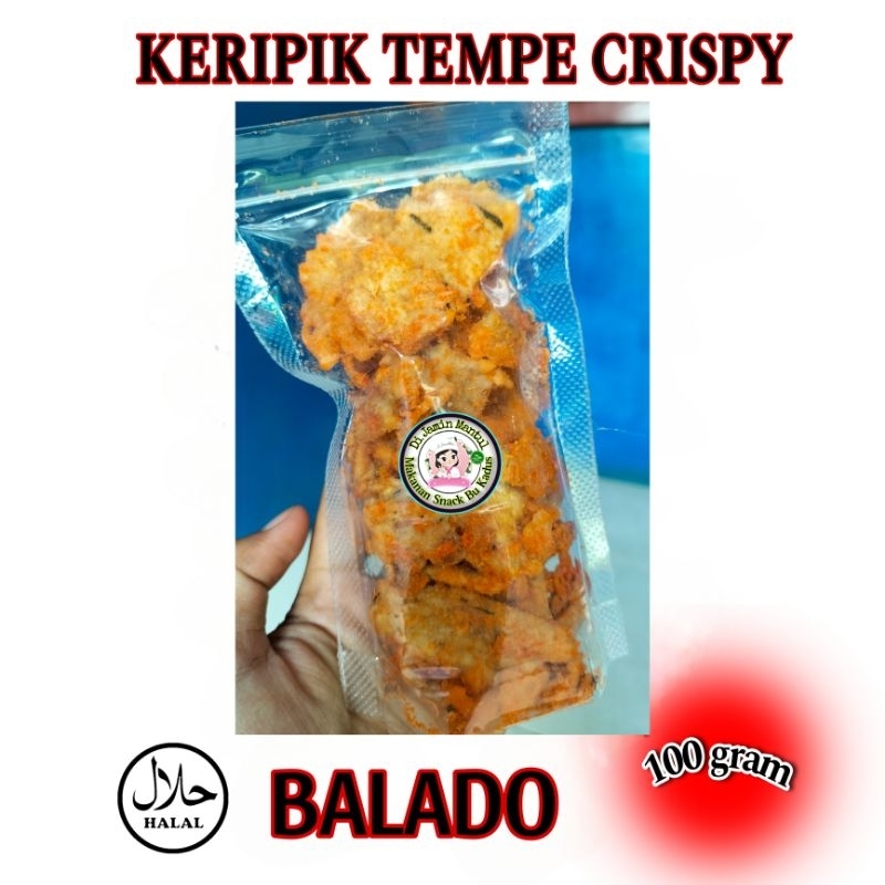 

Keripik Tempe Crispy Rasa Balado 100gram