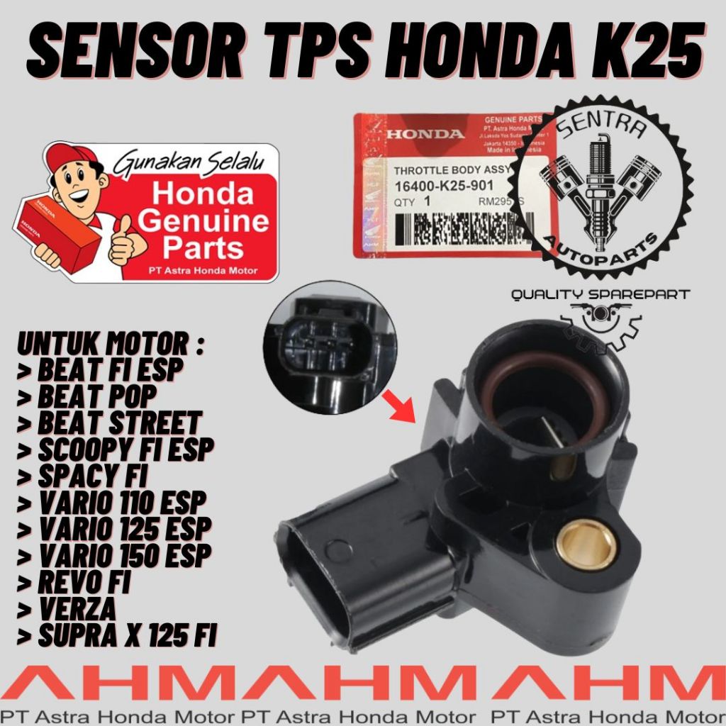 Original AHM Sensor TPS Honda Beat FI Pop Street Scoopy ESP Spacy FI Vario 110-125-150 ESP Revo Verz