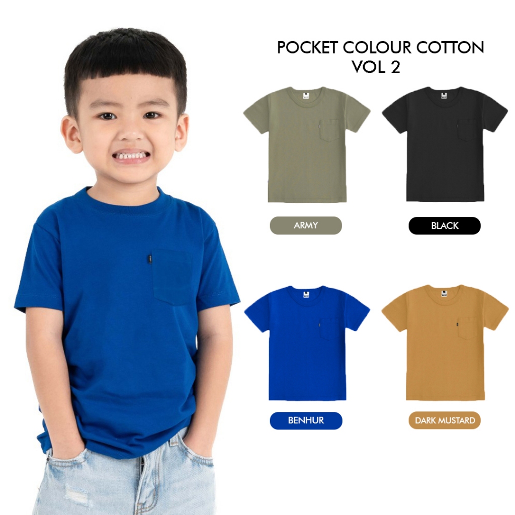 Otsky Kaos Anak Pocket Cotton Combed 30s Vol 2
