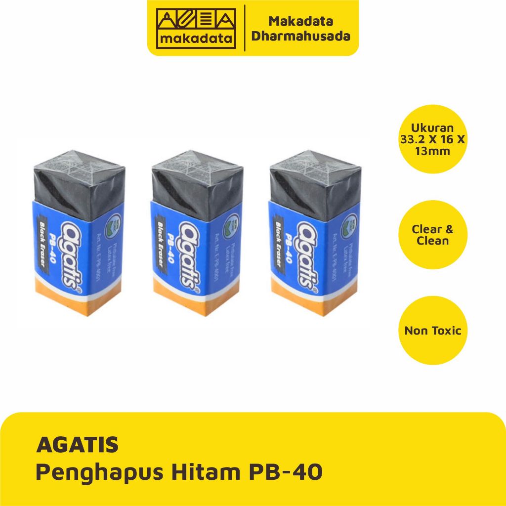 

ERASER | PENGHAPUS | STIP AGATIS PB-40 ECO BLACK (1 PCS)