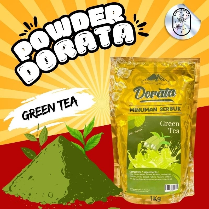 

Dorata powder varian rasa green tea isi 1kg