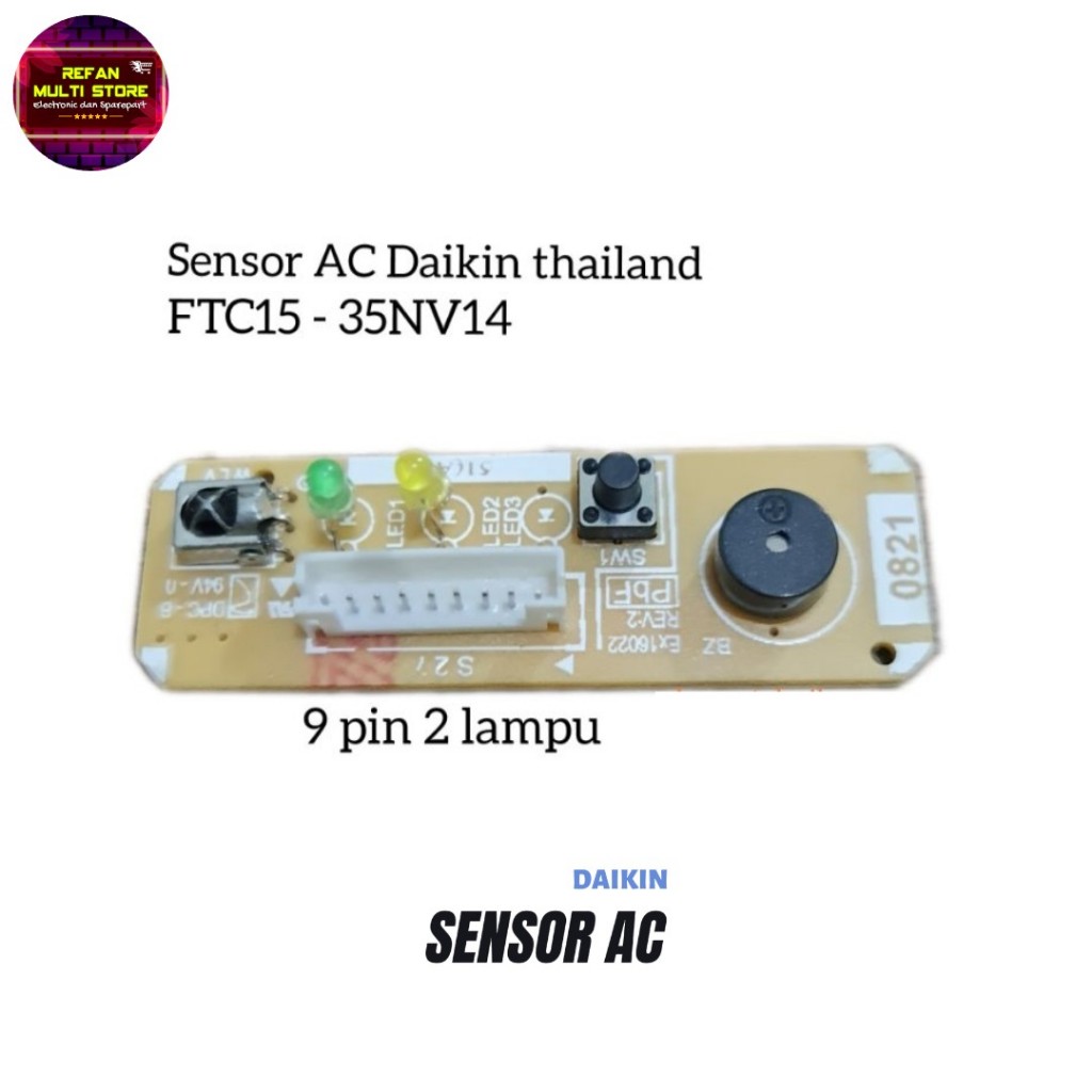 Sensor AC DAIKIN Thailand R32 FTC15 - FTC35 9 Pin 2 Lampu - New