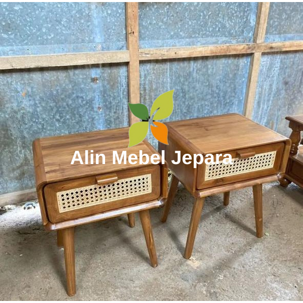 NAKAS RETRO MIX ROTAN, NAKAS MINIMALIS, NAKAS ROTAN, MEJA ROTAN MINIMALIS, NAKAS RETRO ROTAN