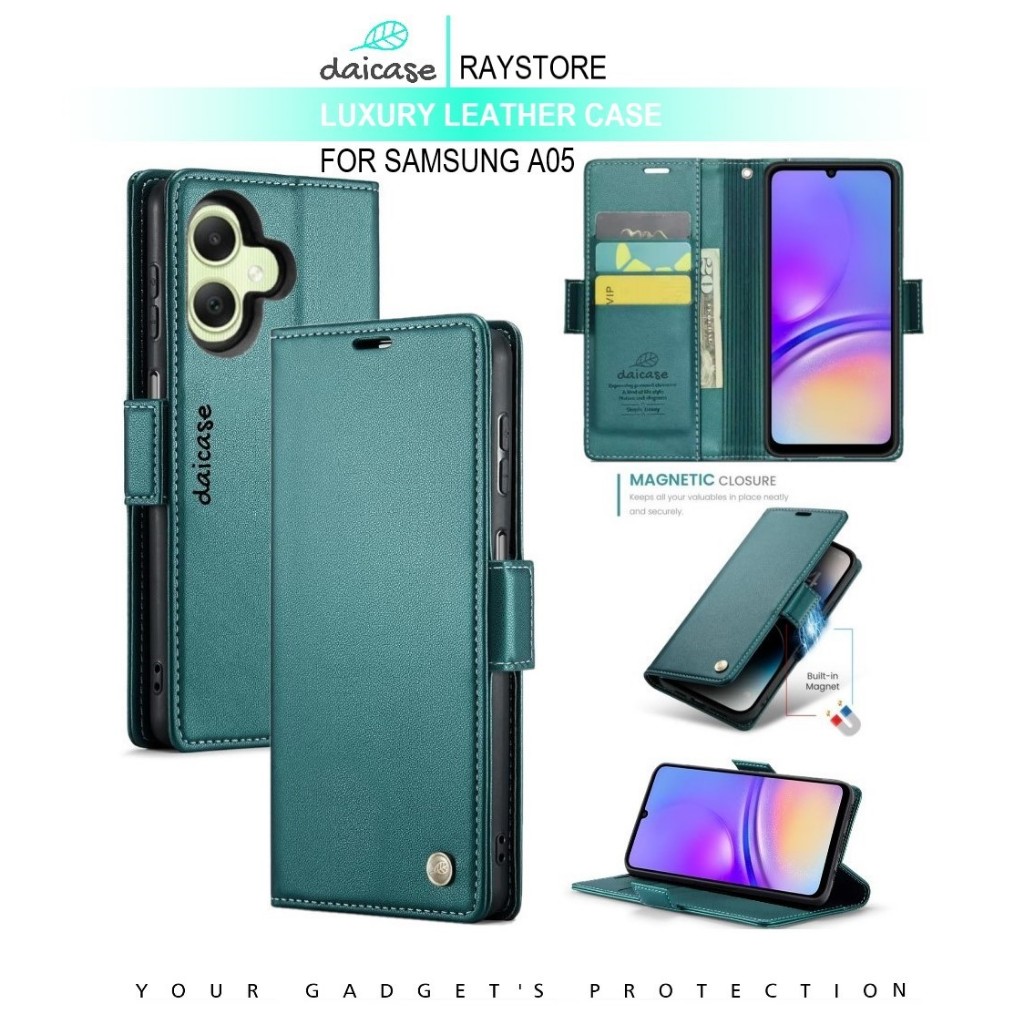 SAMSUNG A05 FLIP LEATHER CASE PREMIUM-FLIP WALLET CASE UNTUK SAMSUNG A05