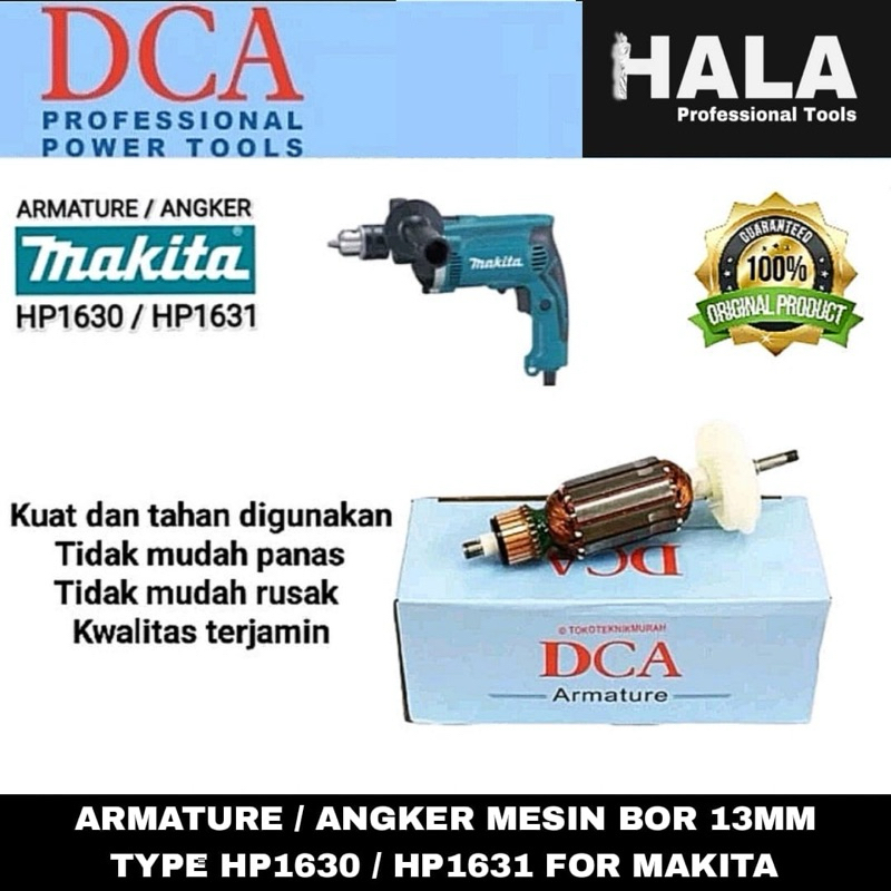 DCA - ARMATURE / ANGKER MESIN BOR 13mm TYPE HP1630 / HP1631 FOR MAKITA (ORIGINAL PART DCA)