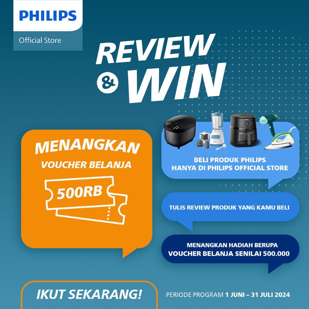 Blender Philips 5000 Series HR2223/70- Jar Plastik 2 L - Blender Jus Multifungsi (Chopper, Pembuat Sambal, Pengupas Bawang) - Blender Paling Awet