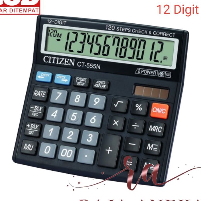 

Langka Kalkulator Citizen CT555N MEJA DAGANG COMPACT 12 DIGIT AWET BERKUALITAS CHECK CEK ULANG ct 555