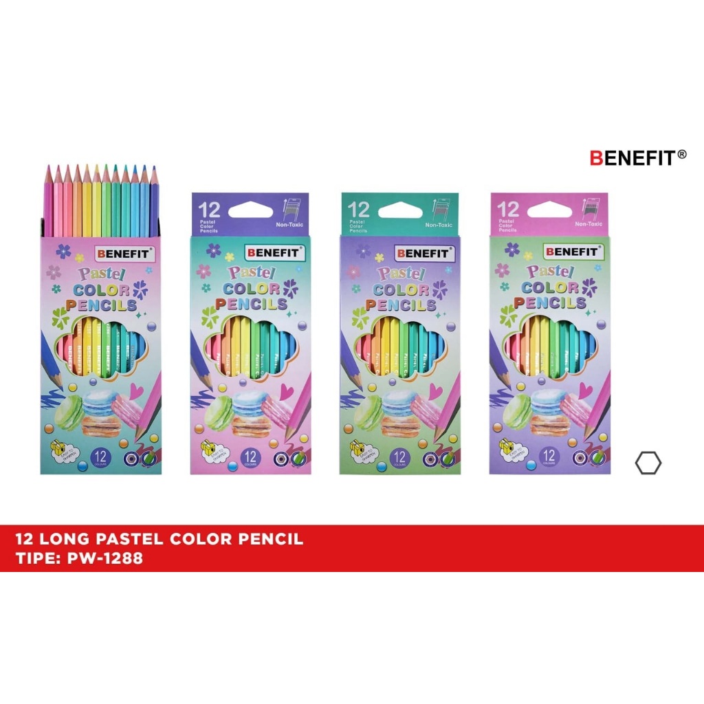 

Rmdodo - Pensil Warna Panjang 12 Warna Pastel BENEFIT PW-1288