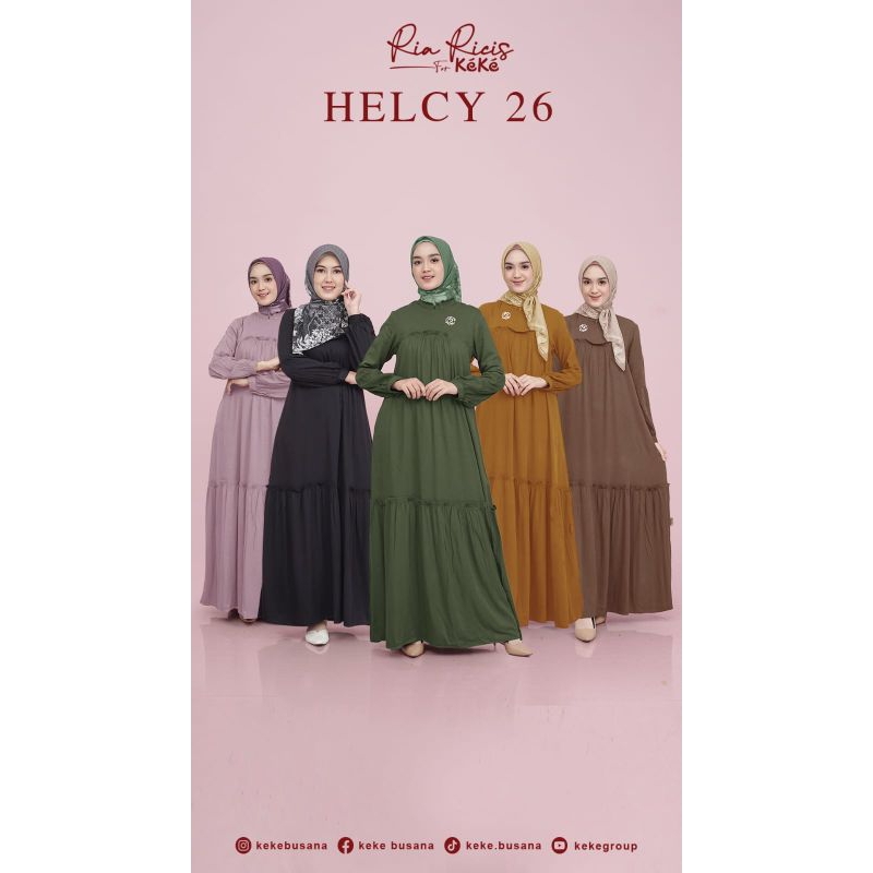 Keke Gamis Helcy 26 | Gamis Rayon | Gamis Rayon Polos | Gamis Rayon Premium | Gamis Hitam | Gamis Hi