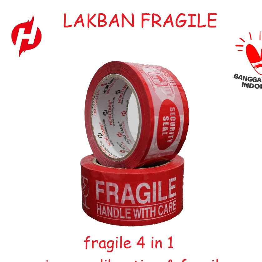 

HJ6 LAKBAN PRINTING FRAGILE UNBOXING All in 1 Harga Perslop isi6pcs