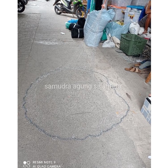 jala ikan dan udang jala kecrik 15 meter pemberat timah jala senar