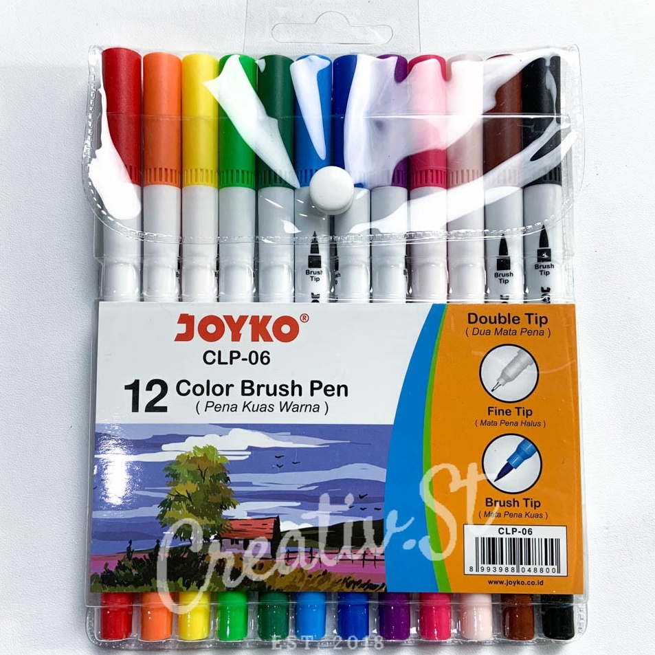 

Model Terkini Joyko Brush Pen 12 Warna Brush Pen CLP6 SET Spidol Kaligrafi