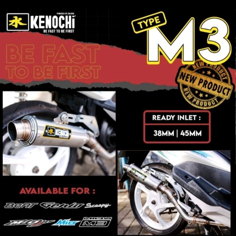 KNALPOT KENOCHI RACING ORIGINAL TYPE M3 FOR MIO MIO-J MIO-M3 BEAT SCOOPY GENIO