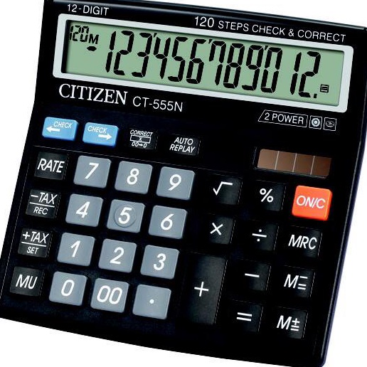 

KF7 kalkulator sedang dagang citizen 555N 12DIGIT kalkulator warna Citizen Ct 555C color