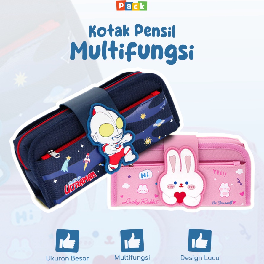 

Premium KiddoPack Kotak Pensil Multifungsi Anak Sekolah LakiLaki Perempuan Bruno
