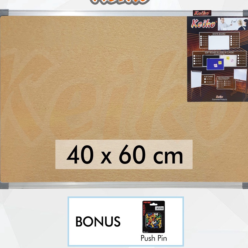 

HJ6 Softboard Pin Board Cork Board Papan Pengumuman Mading Gantung Polos Keiko 4 x 6 cm