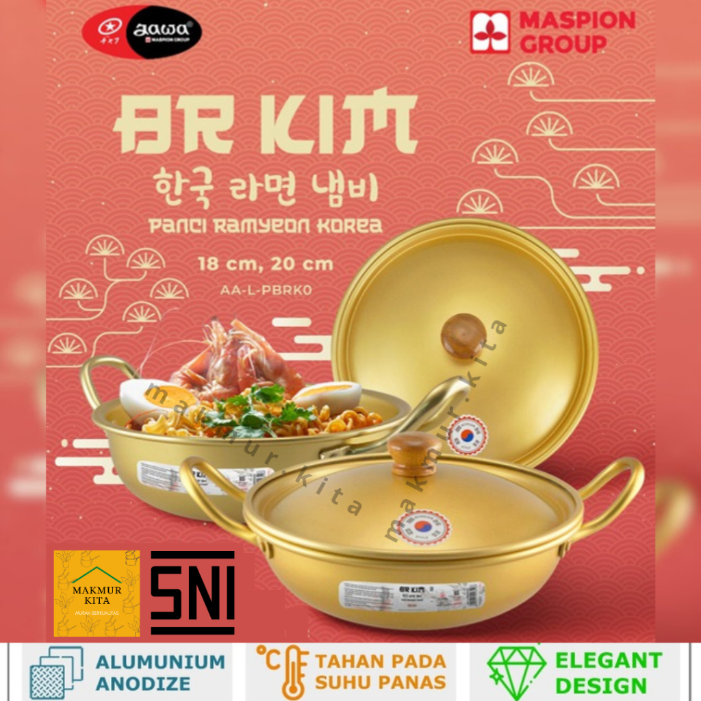 Panci Korea Ramyun 18 20 CM Aluminium Jawa Maspion / Panci Emas Mie Ramen Korea