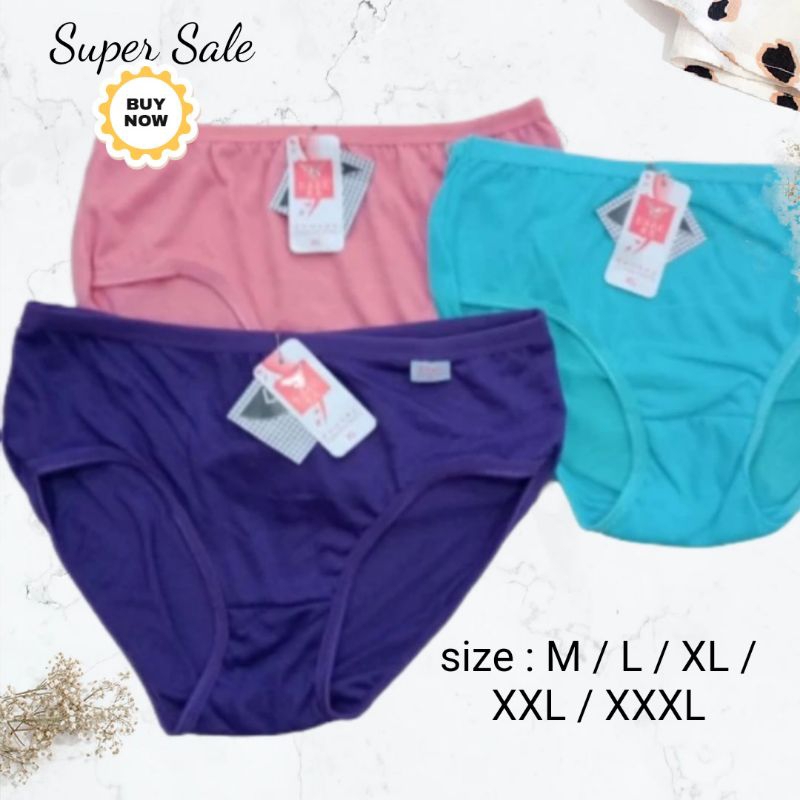 Celana dalam wanita polos murah. 3 pcs dan 12 pcs || CD wanita dewasa murah || CD wanita sport murah