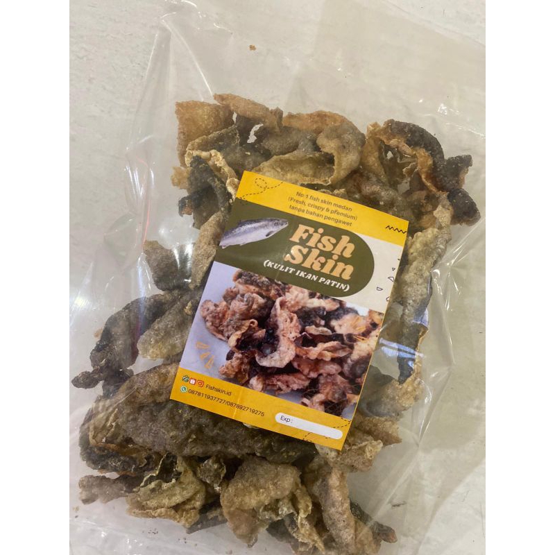 

Fish Skin ( KERUPUK KULIT IKAN PATIN) Garing & rapuh