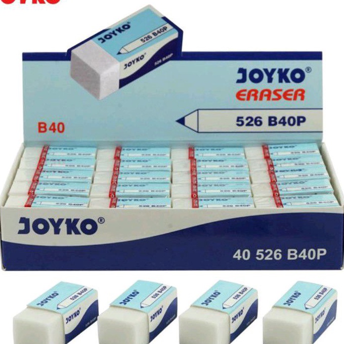 

Ekstra Eraser Penghapus pensil JOYKO putih isi 2 pcs