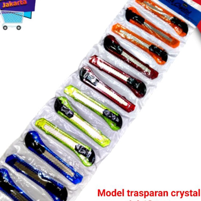 

KI3 Pisau kater besar L5 Classe Crystal Trasparan Cerah Kualitas bagus grosir 12pcs