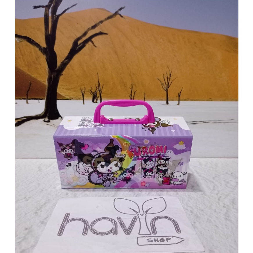 

Cepat kotak pensil KODE 3 TINGKAT metalik 3dimensipencil case passwordkotak pin