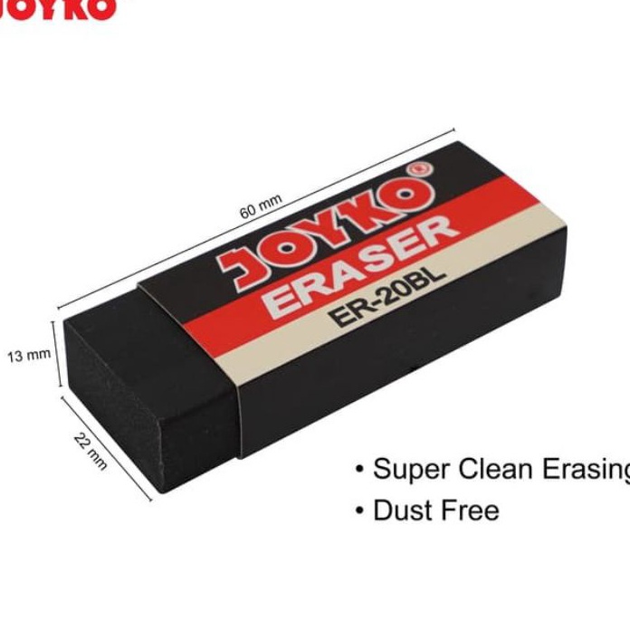 

KF7 Penghapus Joyko Besar Hitam Er2BL 1pak2pcs