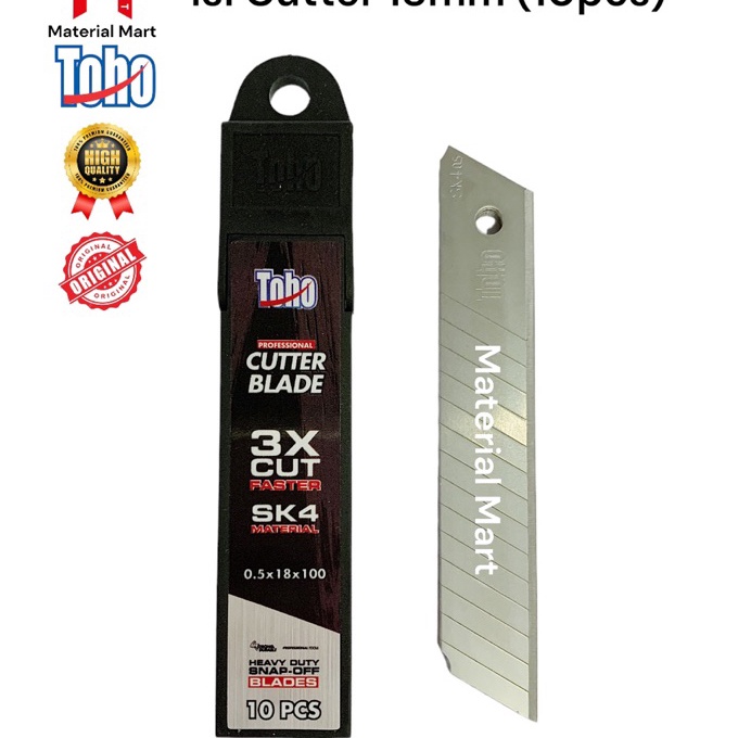

Terbatas Isi Ulang Cutter Japan TOHO Black Premium Blade Refill Pisau Cuter Material Mart