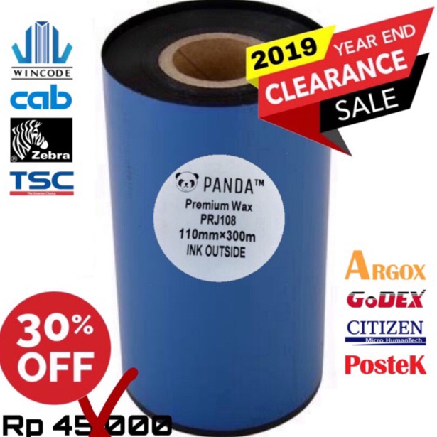 

Fresh PREMIUM WAX 11X3 OUT BARCODE RIBBON PRINTER LABEL WINCODETSCZEBRASATOARGOXGODEXTECPOSTEK New Arifal