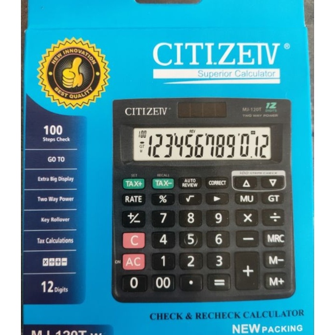 

KI3 Kalkulator CT12T kalkulator 12digit2power energy112 STEPS khusus dagangbisnis