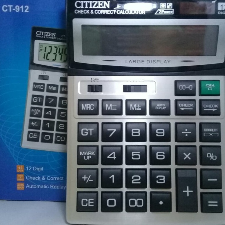 

HJ6 Kalkulator calculator Besar CT 912 12 Digit