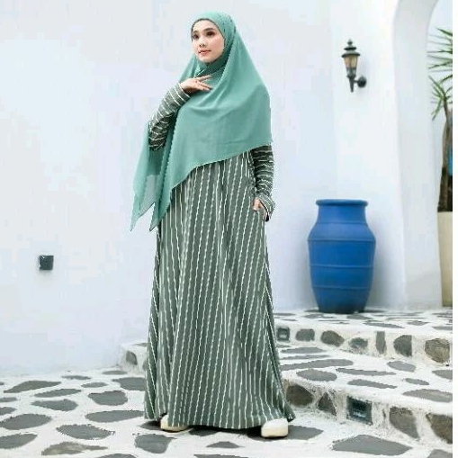 ABAYA NAAVA STRIPE (ABAYA SAJA) BY HOUSE OF UGA // ABAYA SYARI // ABAYA KAOS // ABAYA MOTIF GARIS