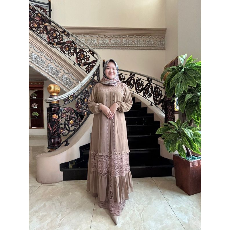 DRESS MALIKA FULL BROKAT