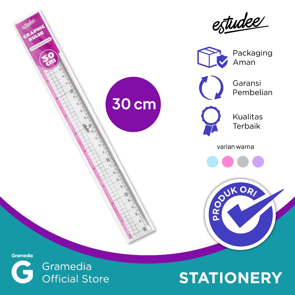 

Estudee Graphic Ruler 30Cm Red Es-R030