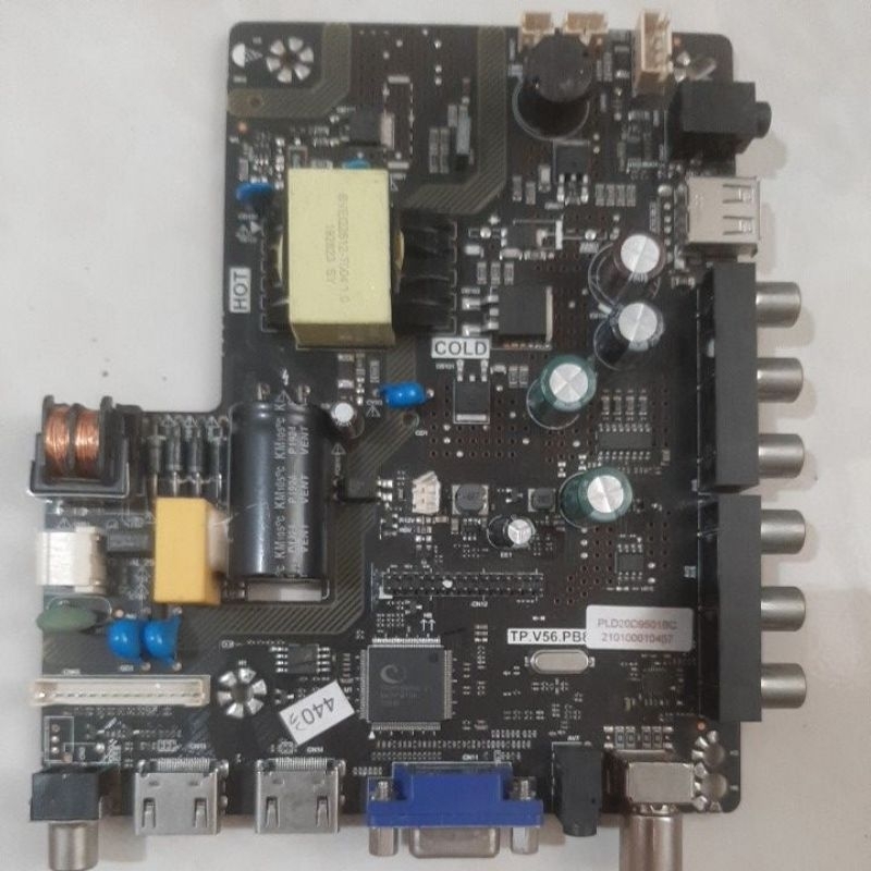 Mainbord Mesin tv led polytron PLD20D9501bc mati perawan