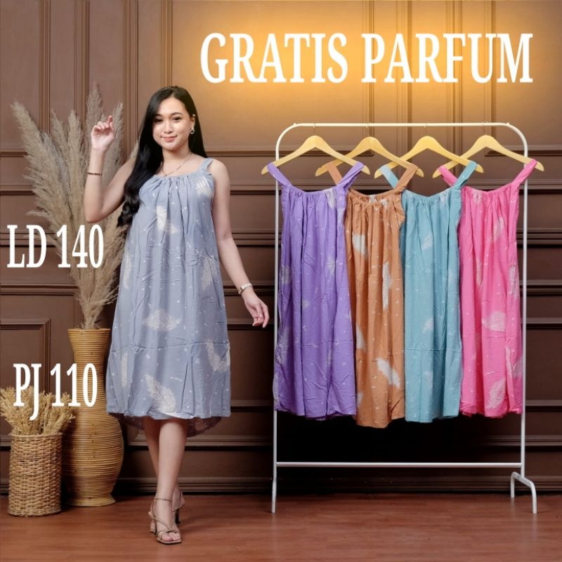 Daster Yukensi Tanpa Lengan Daster Jumbo Wanita LD 140 Rayon Super Premium