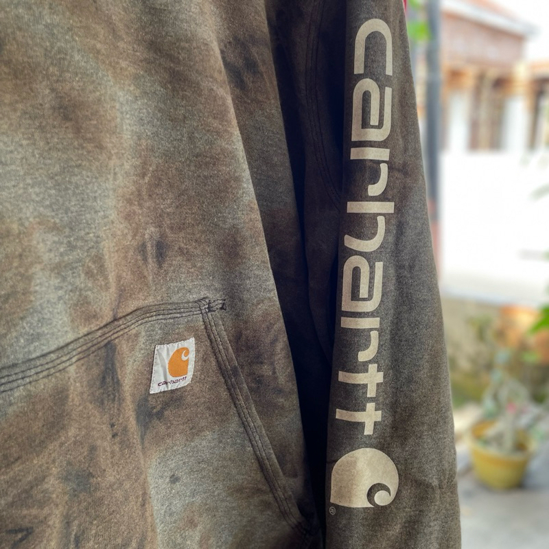 Hoodie Carhartt Brown Spellout