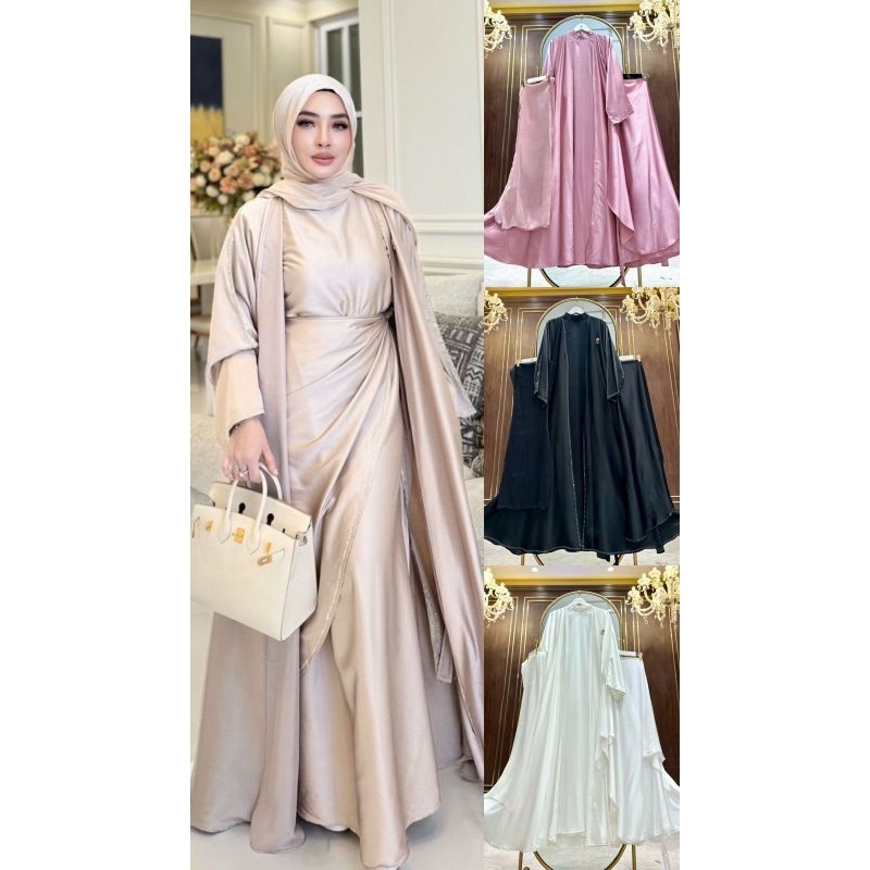 ABAYA NUDE SHINE SET PASMINA