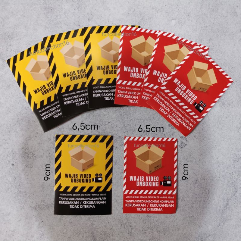 

Stiker Tempel WAJIB VIDEO UNBOXING 50pcs 100pcs