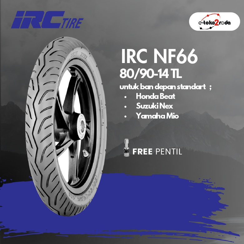 BAN IRC TUBELESS NF66 80/90 RING 14