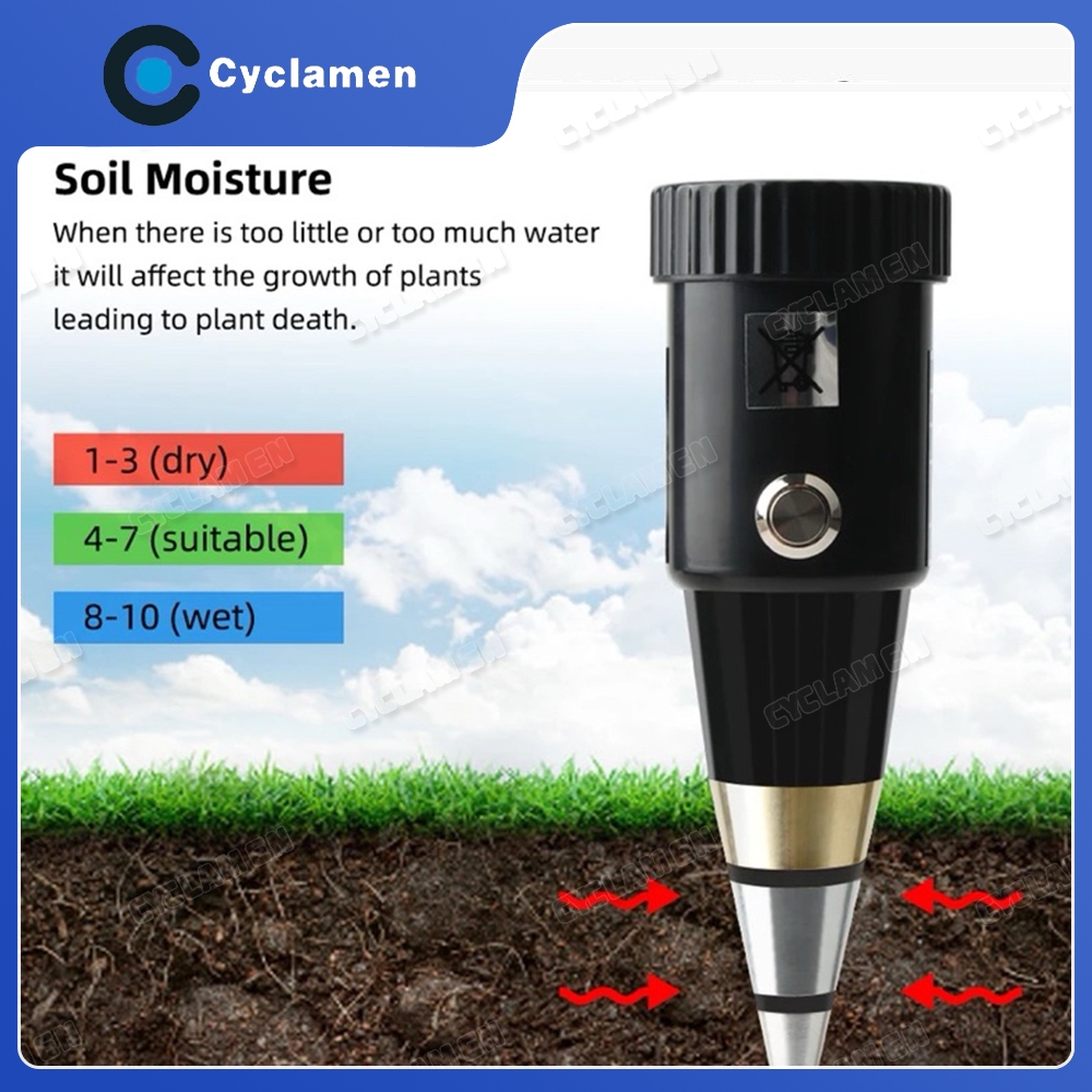 BERGARANSI Soil pH Moisture Meter VT-05 VT05 VT 05 pH tanah Peluru Pendek