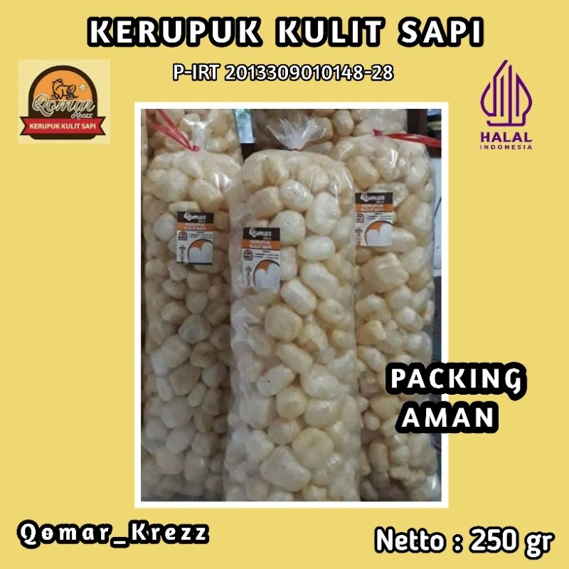 

1 bal kemasan kerupuk sapi kemasan 250 gr