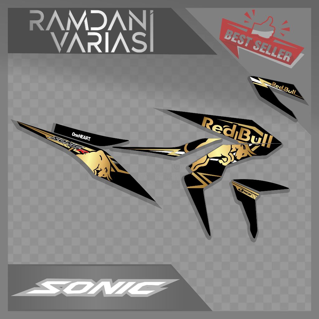 STRIPING SONIC/STIKER HONDA SONIC150R STRIPING MOTOR SONIC 150R REDBULL